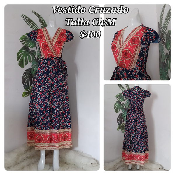 Vestido Cruzado Talla Ch/M  (28)