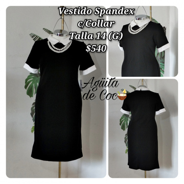 Vestido Spandex con Collar Talla 14 G (4)
