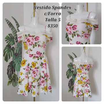 Vestido Spandex c/Forro Talla 5 (20)