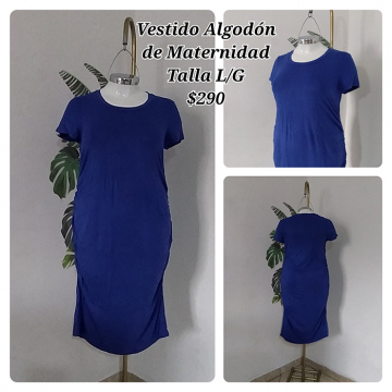 Vestido Algodón de Maternidad Talla L/G (23)