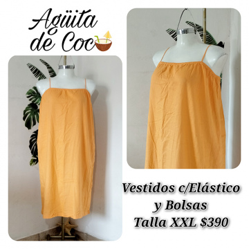 Vestido con Elásticos y Bolsas Talla XXL (19)