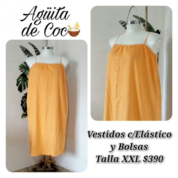 Vestido con Elásticos y Bolsas Talla XXL (19)