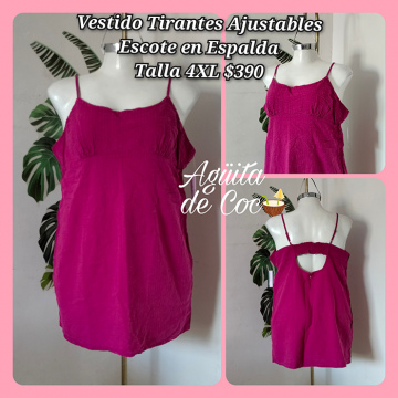 VEstidos Tirantes Ajustables Escote en Espalda Talla 4XL (5)