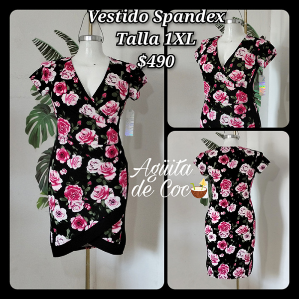 Vestido Spandex Talla 1XL (37)
