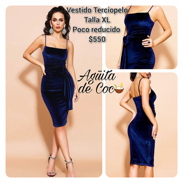 Vestido Terciopelo Talla XL Poco Reducido (1)