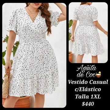Vestido casual con Elástico Talla 1Xl (13)