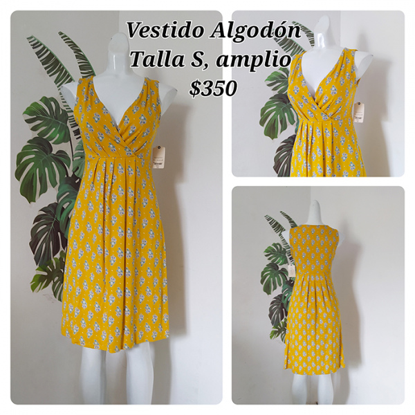 Vestido Algodón Talla S Amplio (48)