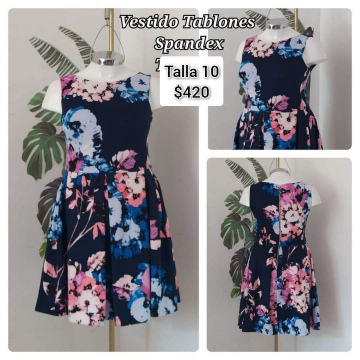 Vestido Tablones Spandex Talla 10 (57)