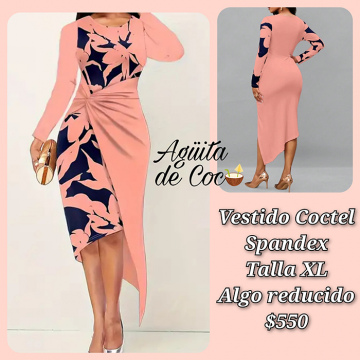 Vestido Coctel Spandex Talla XL Algo Reducido (41)