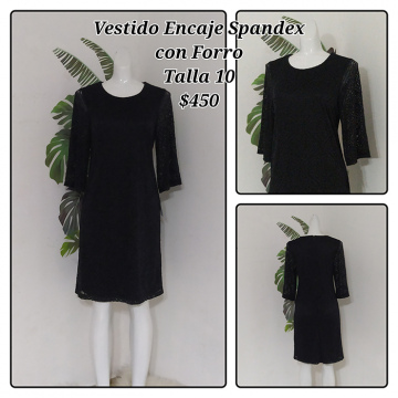 Vestidos Encaje Spandex con Forro Talla 10 (18)