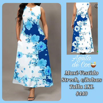 MAxi_Vestido Strech con Bolsas Talla 1XL (49)