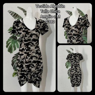 Vestido Algodón Talla Chica Amplio a M (35)