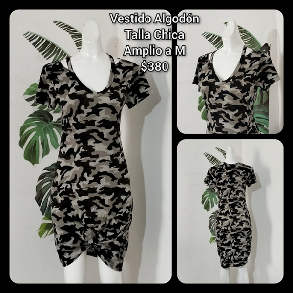 Vestido Algodón Talla Chica Amplio a M (35)