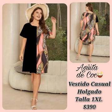 Vestido Casual Holgado Talla 1XL (33)