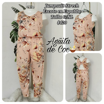 Jumpsuit Strech Escote en Espalda Talla G/XL(34)
