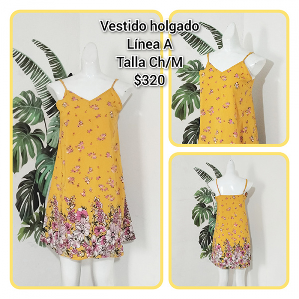Vestido Holgado Linea A Talla Ch/M (29)