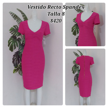 Vestido Recto Spandex Talla 8 (6)