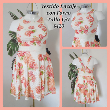 Vestido Encaje con Forro L/G (11)
