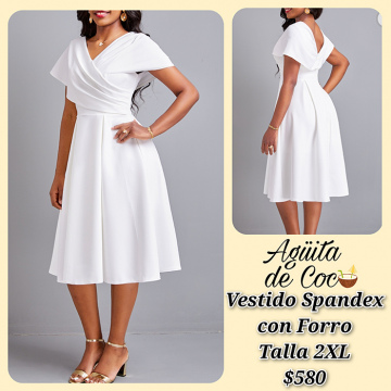 Vestido Spandex con Forro Talla 2XL (44)