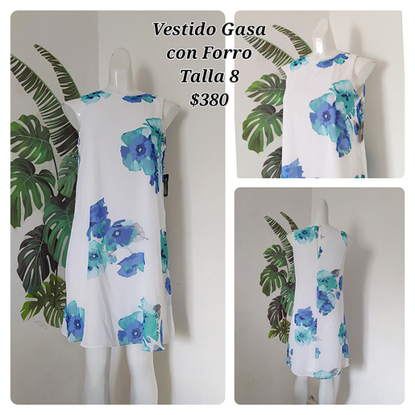 Vestidos Gasa con Forro Talla 8 (37)