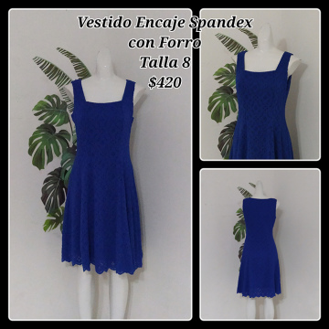 Vestido Encaje Spandex con Forro Talla 8 (11)