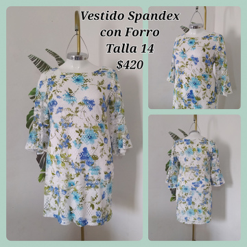 Vestidos Spandes con Forro Talla 14 (3)