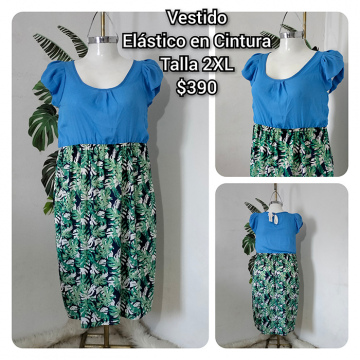 Vestido Elástico en Cintura Talla 2XL (25)