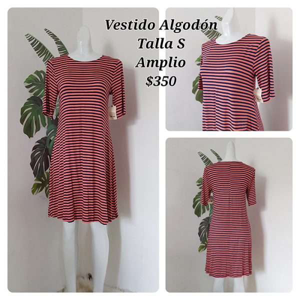 Vestido Algodón Talla S Amplio (47)