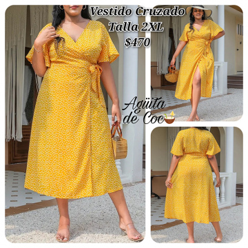 Vestido Cruzado Talla 2XL (55)