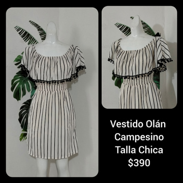 Vestido Olán Campesino Talla Chica (34)