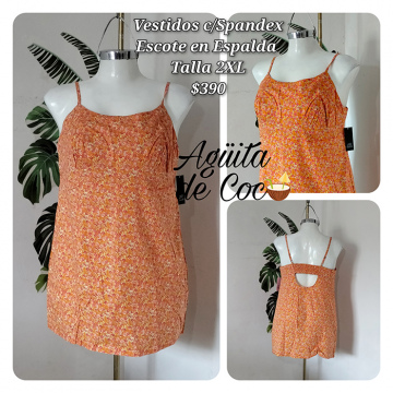 Vestido con Spandex Escote en Espalda Talla 2XL (20)