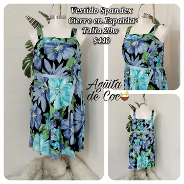 Vestido Spandex Cierre en Espalda Talla 20W (26)