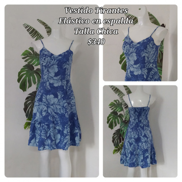 Vestido Tirantes Elástico en Espalda Talla Chica (59)