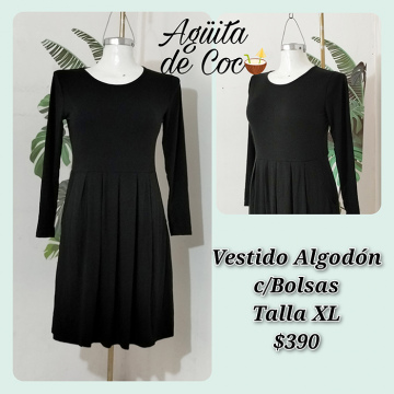 Vestido Algodón con Bolsas Talla XL (38)