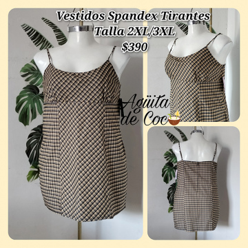 Vestidos Spandex Tirantes Talla 2XL / 3XL (18)