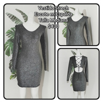 Vestido Strech Escote en Espalda Talla Mediana (19)
