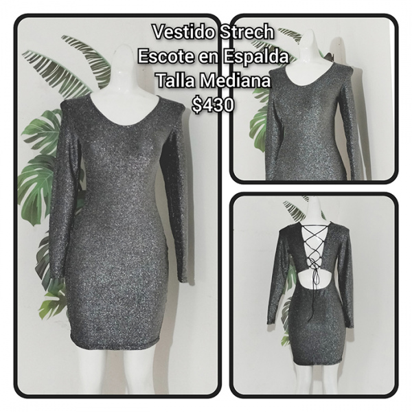 Vestido Strech Escote en Espalda Talla Mediana (19)