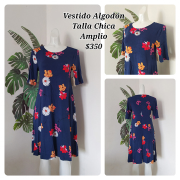 Vestido Algodón Talla Chica Amplio (45)