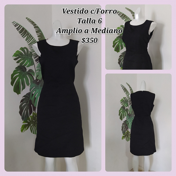 Vestido c/Forro Talla 6 Amplio a Mediano (8)