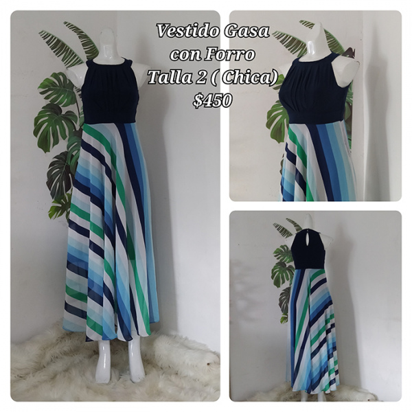 Vestido Gasa con Forro Talla 2 (Chica)  (25)